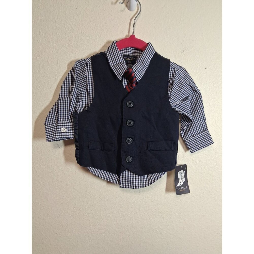NWT Nautica 3 Piece Formal Set Baby Boys Size 12 Months